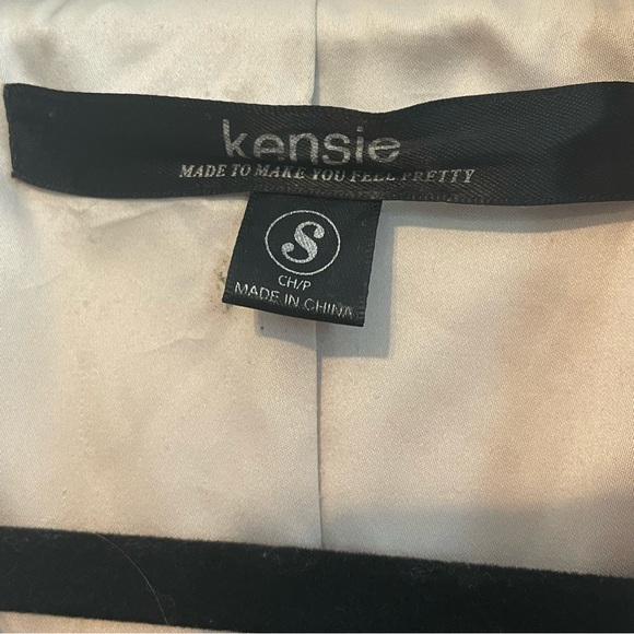 KENSIE Lace Embellished Rain Jacket Trench Coat - Tan, Size S - Picture 6 of 13